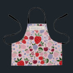 Pink Summer Fruit Berries Bridesmaid Personalized Apron<br><div class="desc">Boho Pink Summer Fruit Berries Bridesmaid Personalized Apron - great for birthday parties and bachelorette weekends</div>