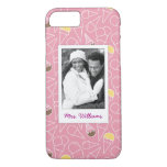 Pink Summer Ice Cream Pattern | Monogram iPhone 8/7 Case