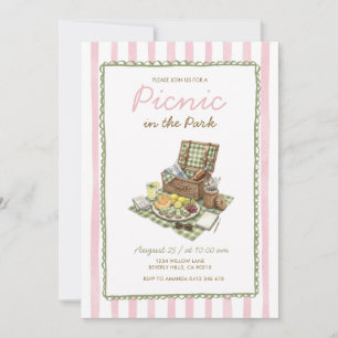 Pink Summer Picnic in the Park Invitation
