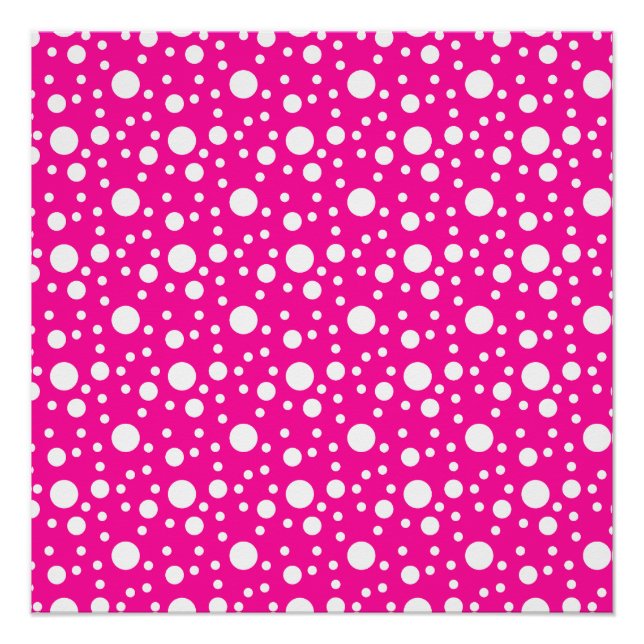 Pink Summer Polka Dots  Poster (Front)