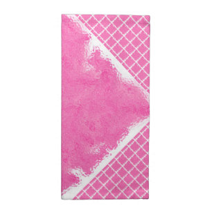 Pink Summer Splash Solid Check Cloth Napkin