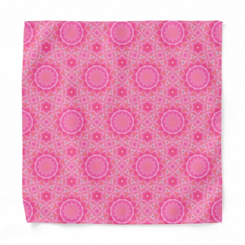 Pink sun and stars baby girl mosaic pattern bandana