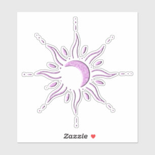 Pink Sun Sticker