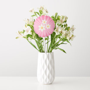 Pink Sunburst Daisy Balloon – Retro Groovy Boho 1s