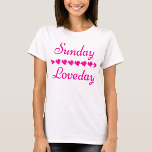 Pink Sunday Love Day Boyfriend slouch tee