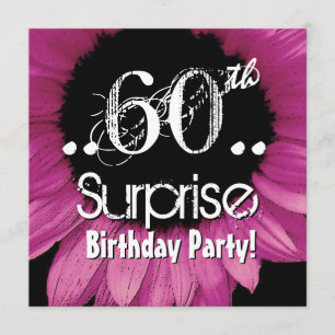 Pink Sunflower 60th Surprise Birthday Template