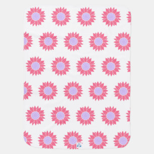 Pink Sunflower Baby Blanket