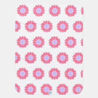 Pink Sunflower Baby Blanket