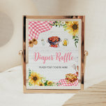 Pink Sunflower BBQ Baby Shower Diaper Raffle Poster<br><div class="desc">Make your event special with this Picnic Baby Shower with our cute and lovely printable Diaper Raffle Sign featuring adorable Sunflower BBQ Baby Shower theme. Download,  personalize,  and create lasting memories with this perfect touch for your joyous celebration!

BS817</div>
