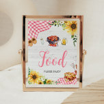 Pink Sunflower BBQ Baby Shower Food Poster<br><div class="desc">Make your event special with this Picnic Baby Shower with our cute and lovely printable Food Sign featuring adorable Sunflower BBQ Baby Shower theme. Download,  personalize,  and create lasting memories with this perfect touch for your joyous celebration!

BS817</div>