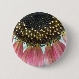 Pink Sunflower Button