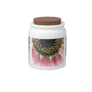 Pink Sunflower Candy Jar