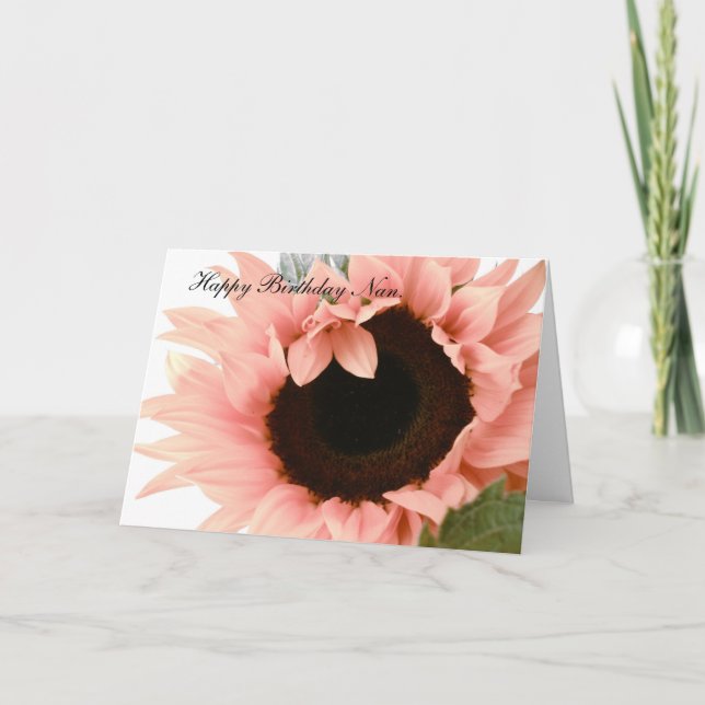 Pink sunflower card (Front)