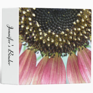Pink Sunflower Custom Binder