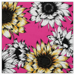 Pink Sunflower Fabric