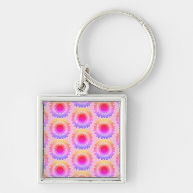 Pink Sunflower Keychain (Front)