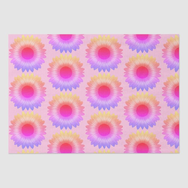Pink Sunflower Tissue Paper (Front)