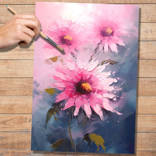 Pink Sunflowers 1 Decoupage Paper