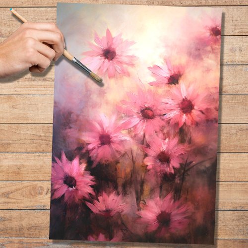 Pink Sunflowers 2 Decoupage Paper