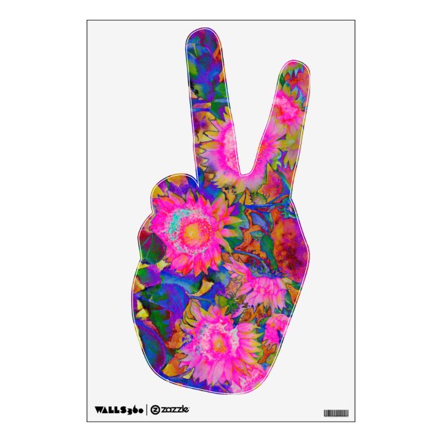 Pink Sunflowers Wall Decal (Front)