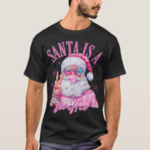 Pink Sunglasses Santa Is A Swifty Santa Christmas T-Shirt