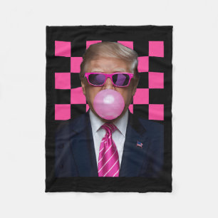 Pink Sungles Trump Bubble Gum Shirt 2024 Vote Pres Fleece Blanket