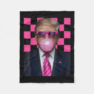 Pink Sungles Trump Bubble Gum Shirt 2024 Vote Pres Fleece Blanket