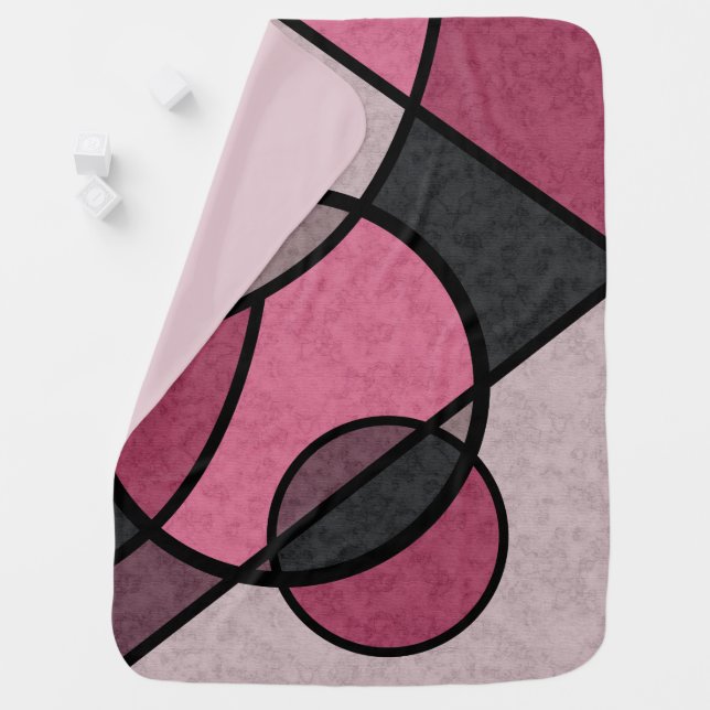 Pink Sunrise , abstract Receiving Blanket (In Situ)