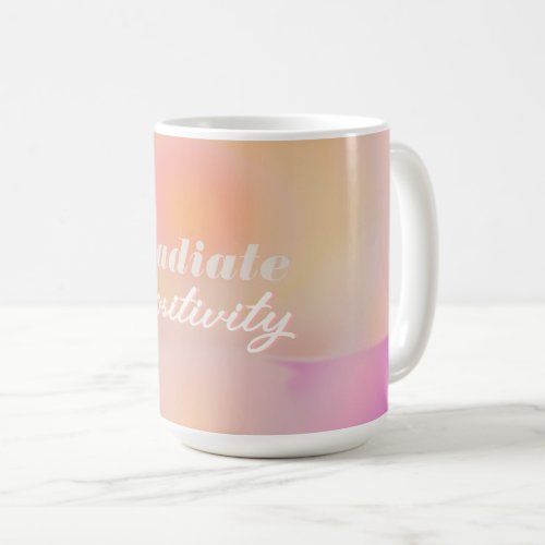 Pink Sunrise Gradient Aesthetic Radiate Positivity Coffee Mug