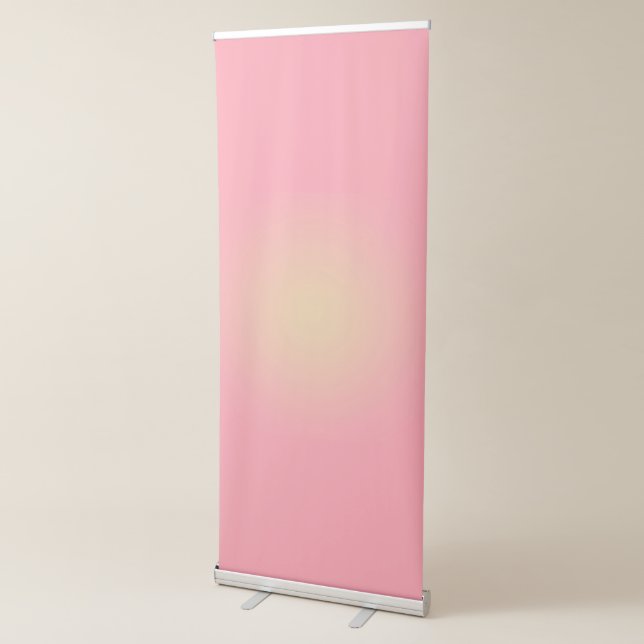 Pink Sunrise Gradient Retractable Banner (3/4)