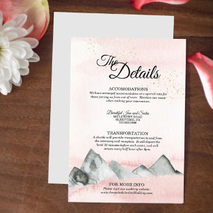 Pink Sunrise Mountain Details Enclosure Card