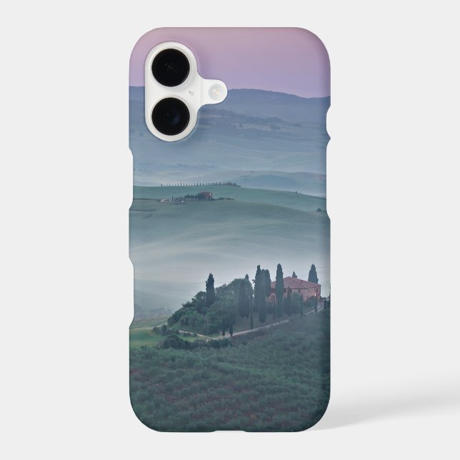 Pink sunrise over a Tuscany landscape Case-Mate iPhone Case (Back)