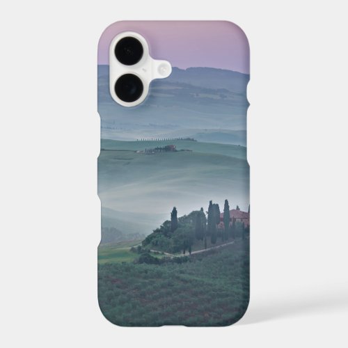 Pink sunrise over Tuscany landscape iPhone 17 Case