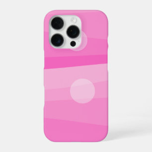 Pink sunset abstract art iPhone 16 pro case