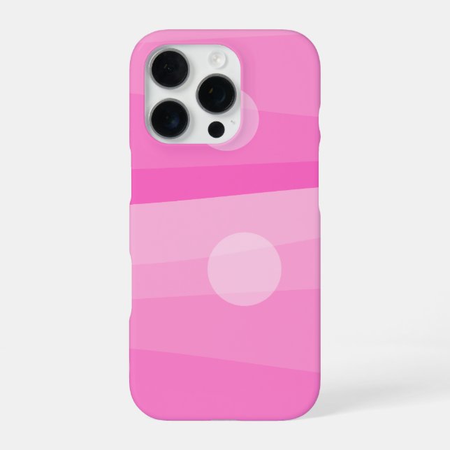 Pink sunset abstract art iphone case (Back)
