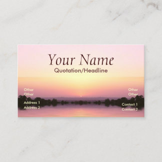 Pink sunset Business Card