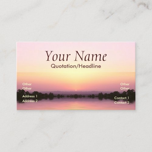 Pink sunset Business Card