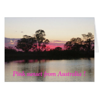 Pink sunset from Australia ! Cards