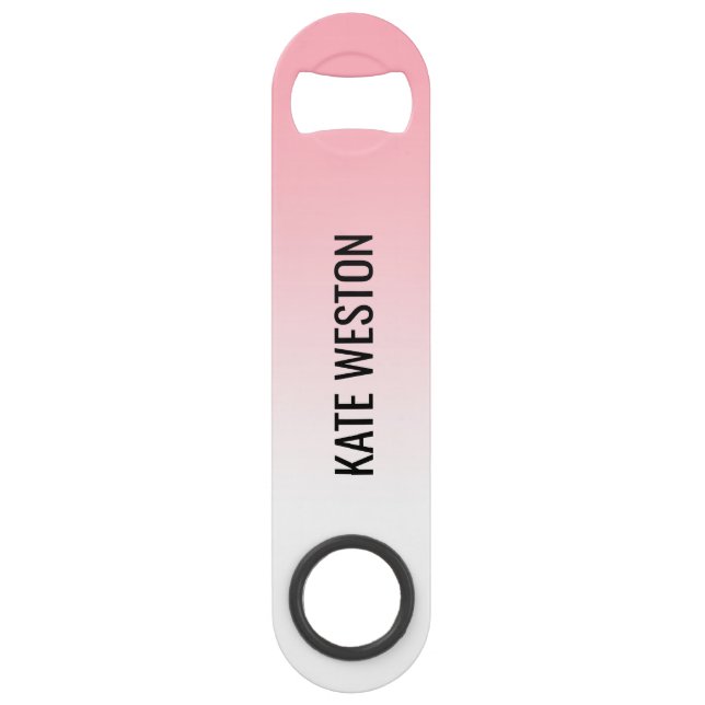 Pink Sunset Gradient Monogram Bar Key (Back)