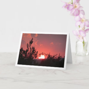 Pink Sunset Landscape Card