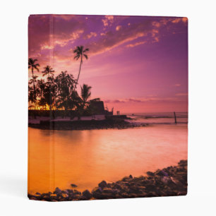 Pink Sunset Of Hawaii Beach Mini Binder
