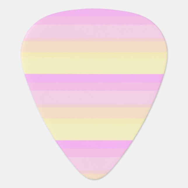 Pink sunset Ombre stripe Guitar Pick (Front)