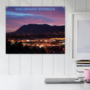 Pink Sunset Over Colorado Springs Poster