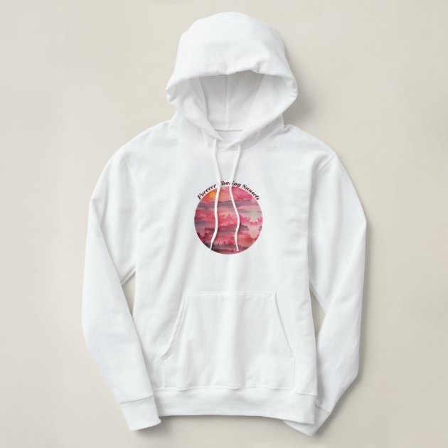 Pink Sunset Painting Forever Chasing Sunsets 4 Hoodie Zazzle