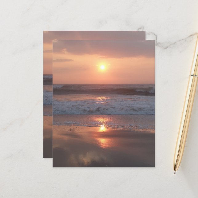 Pink Sunset Paper Sheet (Front/Back In Situ)