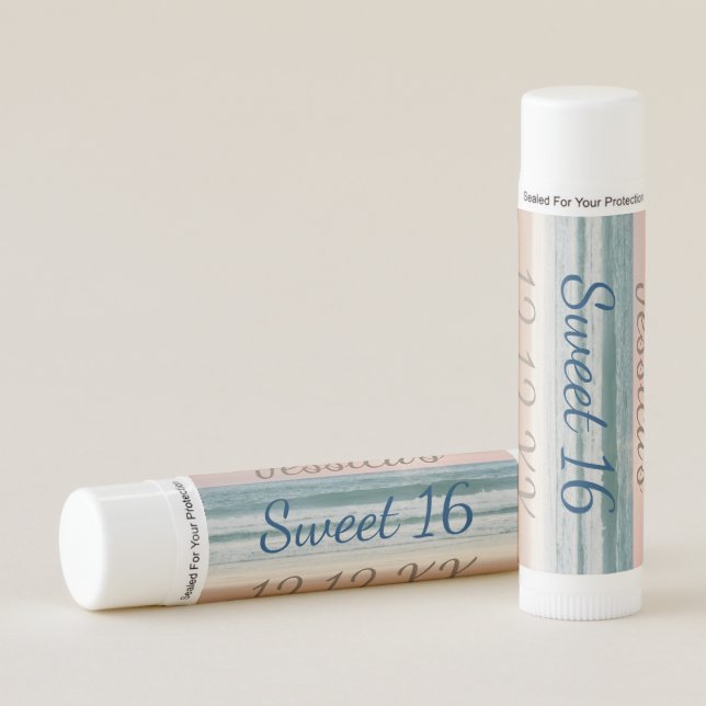 Pink Sunset Tropical Sweet Sixteen Lip Balm (Front)