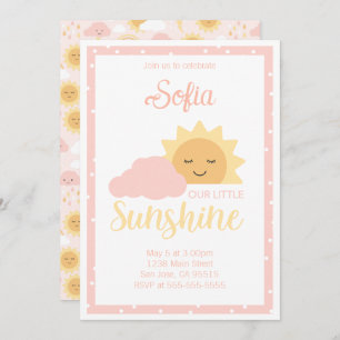 Pink Sunshine Theme Invitation