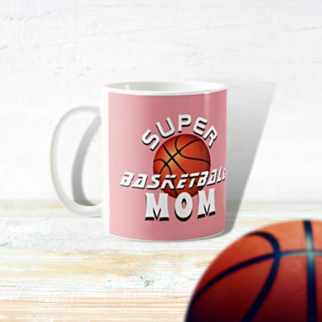 Pink Super Basketball Ball Mom Sporty Mother  Coffee Mug (Creator Uploaded)