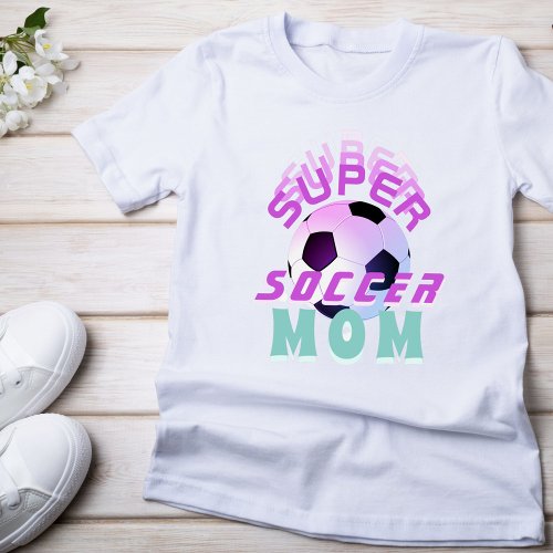 Pink Super Soccer Mom Sport Mother Mothers Day  T_Shirt