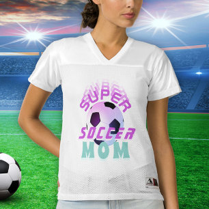 Pink Super Soccer Mom Sport Mother Mother`s Day  Women's Football Jersey